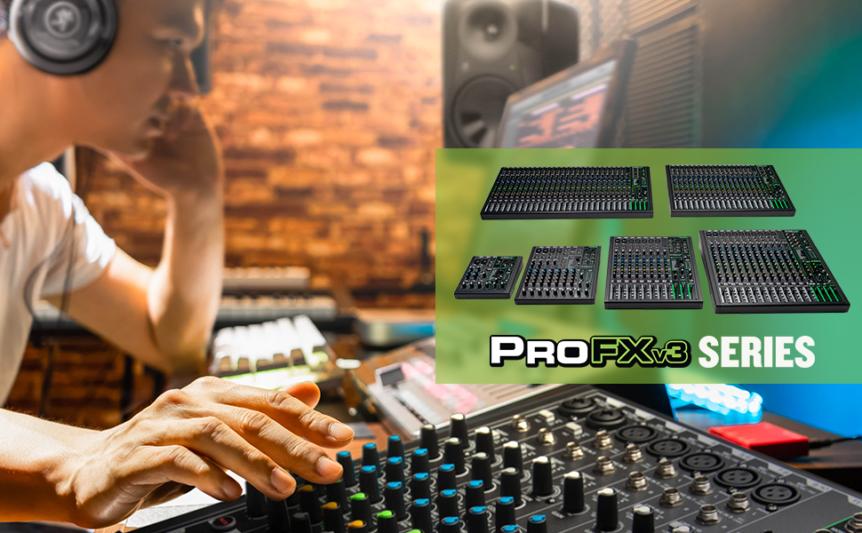 Mackie, ProFXv3, Mixer, Audio, USB, recording, studio, streaming
