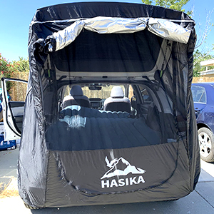 camping weekend trip road shelter pickup truck hatchback back attachment bed outdoor sportz bedroom