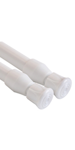 tension rod 28 to 48 inch 2 Pack White