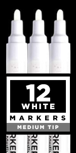 White Paint pens for Rock Painting, Stone, Ceramic, Glass