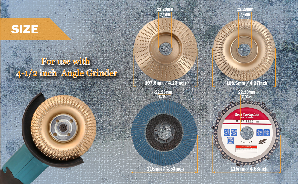 YALUSO Angle Grinder Carving Disc Accessories Attachment