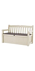 Keter Eden 70 gallon deck box garden bench outdoor storage patio seating box