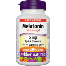 webber naturals melatonin 5 mg quick dissolve sleep support