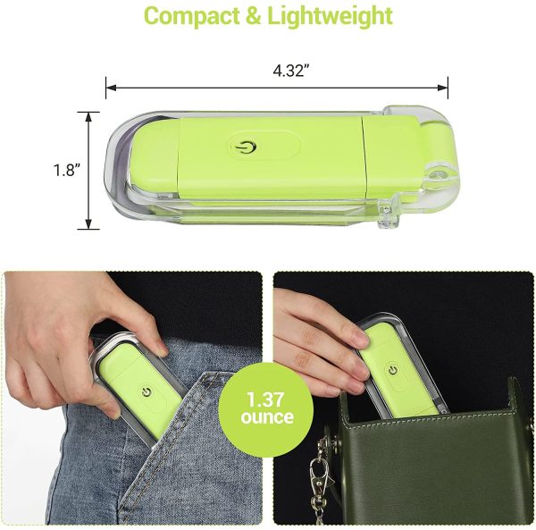 Book Reading Light, Amber Book Light for Reading in Bed, USB Rechargeable, 3 Brightness Levels, Blue Light Blocking, LED Clip-on Reading Light for Kids, Bookworms, Green - Image 6