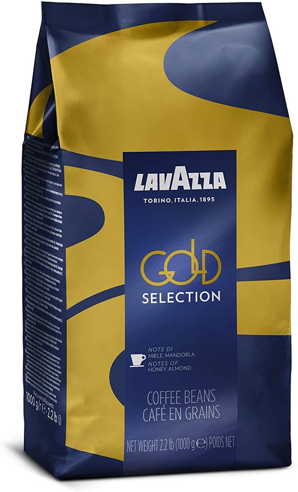 Lavazza Gold Selection Whole Bean Coffee Blend, Medium Espresso Roast, 2.2-Pound (1KG) Bag