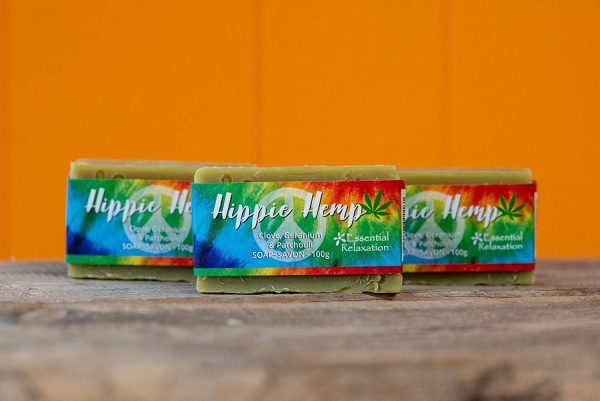 Natural Hippie Hemp Soaps - Handmade Body Bars - 100g 3 Pack