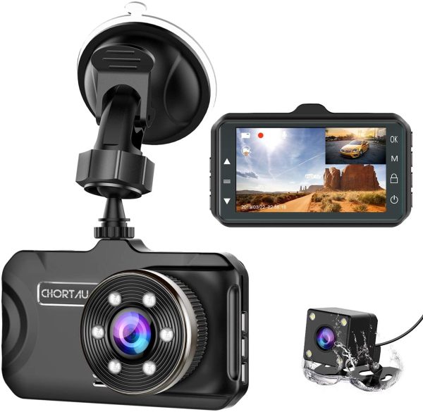 Dash Cam Front and Rear  Dual Dash Cam 3 inch Dashboard Camera Full HD 170?? Wide Angle Backup Camera with Night Vision WDR G-Sensor Parking Monitor Loop Recording Motion Detection - Image 5