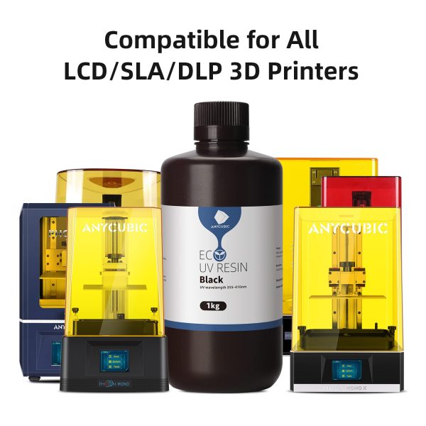 ANYCUBIC 3D Printer Plant-Based Resin,405nm UV Rapid Resin,Eco-Friendly Low Odor Photopolymer Resin for LCD 3D Printing(Black 1KG) - Image 7