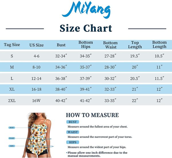 MiYang Women's 2 Piece Flounce Sunflower Printed Top with Boyshorts Tankini Swimsuits - Image 4