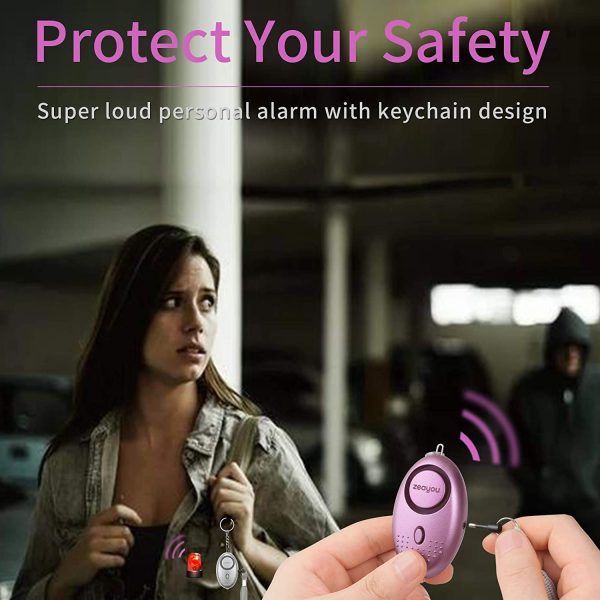 Personal Alarm,Security Alarm Keychain with LED Lights, Emergency Safety Alarm for Women, Men, Children, Elderly-2Pack 140DB - Image 6