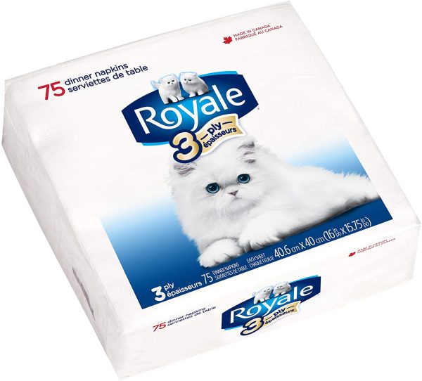 Royale, Dinner Napkins, 3 ply, 75 Paper Napkins (63435-73017-5) - Image 2