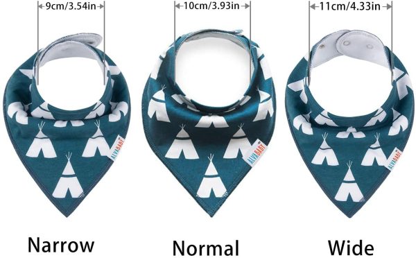 ALVABABY Bandana Drool Bibs 8 Pack Of Drooling Teething Feeding Super Absorbent 100% Cotton Bibs Unisex For Boys And Girls Newborn Infant Toddler Baby Bib - Image 2