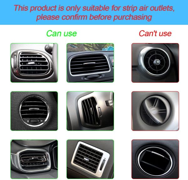 20 Pieces Car Air Conditioner Decoration Strip for Vent Outlet, Universal Waterproof Bendable Air Vent Outlet Trim Decoration, Suitable for Most Air Vent Outlet, Car Interior Accessories (Silver) - Image 5