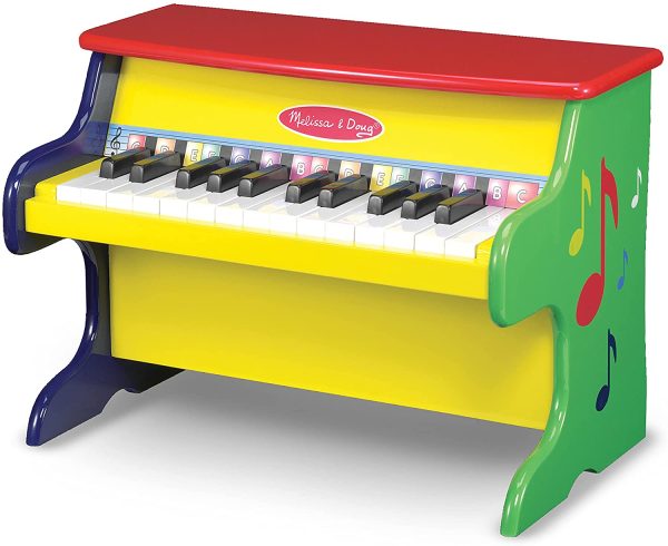 Melissa and Doug Learn to Play Piano, Musical Instruments, Solid Wood Construction, 25 Keys and 2 Full Octaves (29.21 cm H x 24.13 cm W x 40.64 cm L) - Image 6