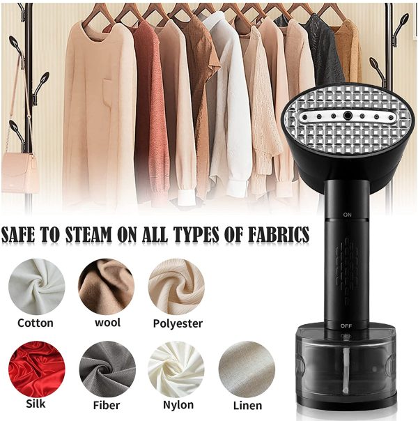 Steamer for Clothes with Pump Steam Technology, 360?? No Leaking Powerful Handheld Garment Steamer Fabric Steamer, Travel Steamer Removes Wrinkles for Fresh Clothing (Black) - Image 5