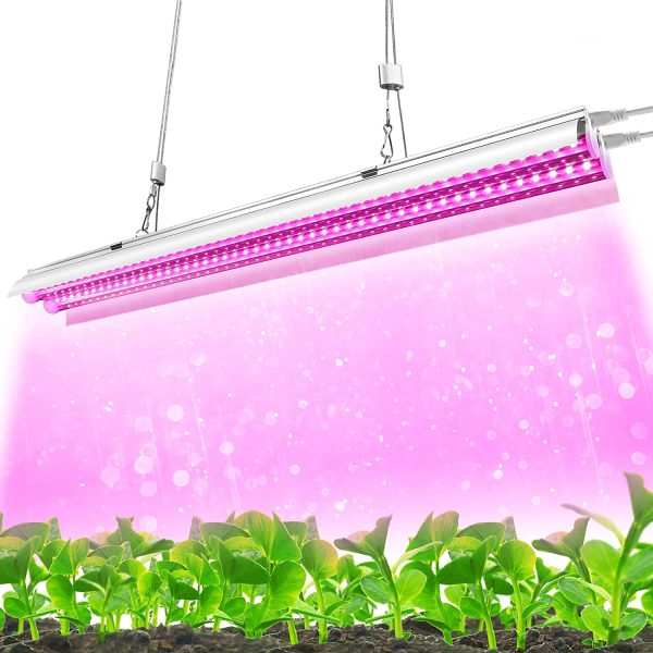 Monios-L T5 Grow Light, LED Plant Light for Indoor Plants, Full Spectrum, 2FT 30W Dual Growing Strips with Hanging System, Individual ON/Off Switch for Seed Starting/Hydroponic/Veg¡­ - Image 2