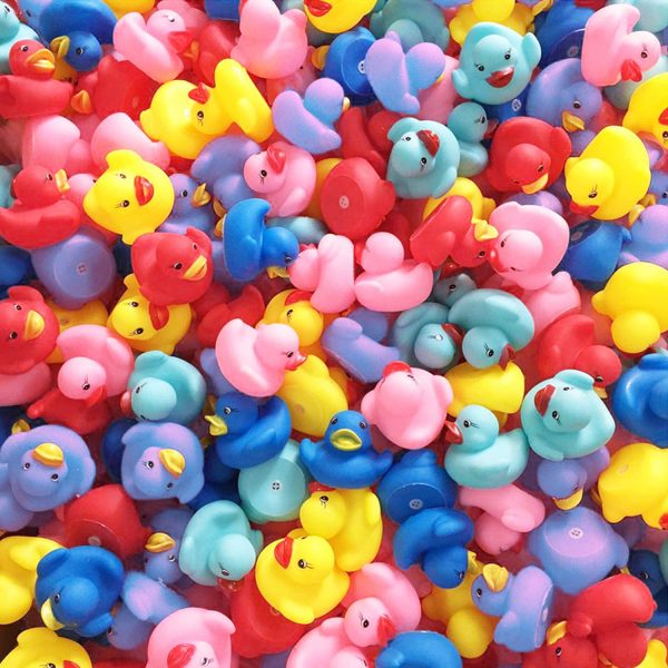 Novelty Place [Float & Squeak] Rubber Duck Ducky Baby Bath Toy for Kids Assorted Colors (12 Pcs) - Image 7