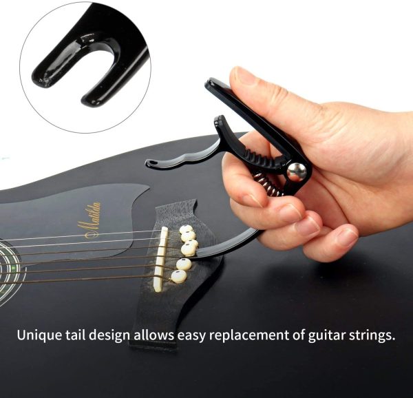 Olice Guitar Tuner and Guitar Capo Set, Clip-On Tuner Digital Electronic Tuner Acoustic with LCD Display for Guitar, Bass, Violin, Ukulele, Banjo - Image 5