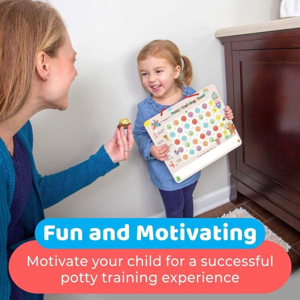 PutskA Potty-Training-Magnetic-Reward-Chart for Toddlers - Potty Chart with Multicolored Emoji & Star Stickers ?C Motivational Toilet Training for Boys & Girls (Animal Theme) - Image 5