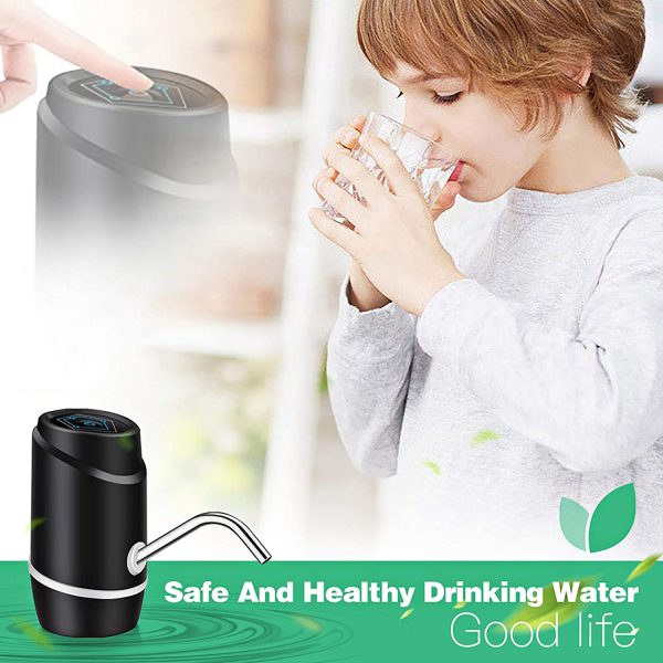 5 Gallon Water Dispenser,Electric Drinking Water Pump Portable Water Dispenser Universal USB Charging Water Bottle Pump For 2-5 Gallon With 2 Silicone - Image 8