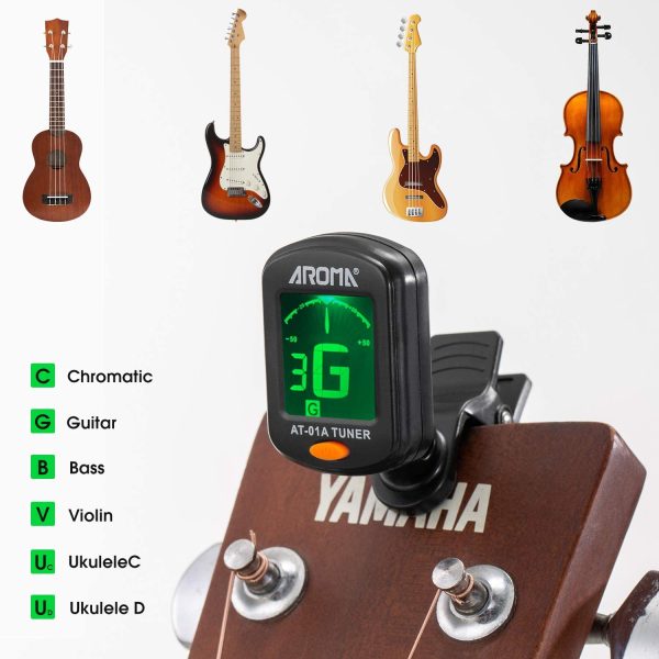 9 Pieces Guitar Accessories Kit Including Guitar Tuner,Guitar Capo,3 in 1 String Winder, Guitar Picks, Plectrum Holder (Tuner + Capo) - Image 2