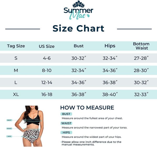 Summer Mae Women Criss Cross High Waisted Swimsuit Wrap Top Bandage Bikini Push Up Two-Piece Bathing Suits - Image 5