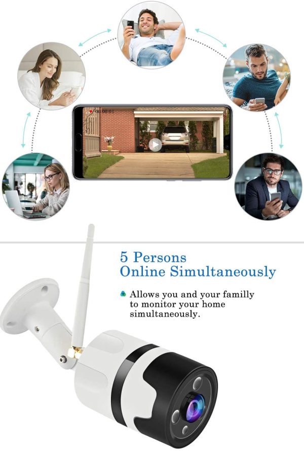 ??2022 New Version??Outdoor Wireless Security Camera, Waterproof WiFi IP Camera With FHD 1080P, 180?? Wide Angle Wireless Wifi Camera Home Surveillance Bullet Camera With Motion Detection, Night Vision, IP66 - Image 2