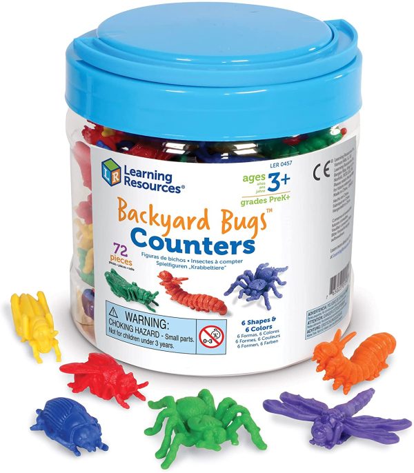 Learning Resources Backyard Bugs Counters, Educational Counting and Sorting Toy, Set of 72 - Image 4