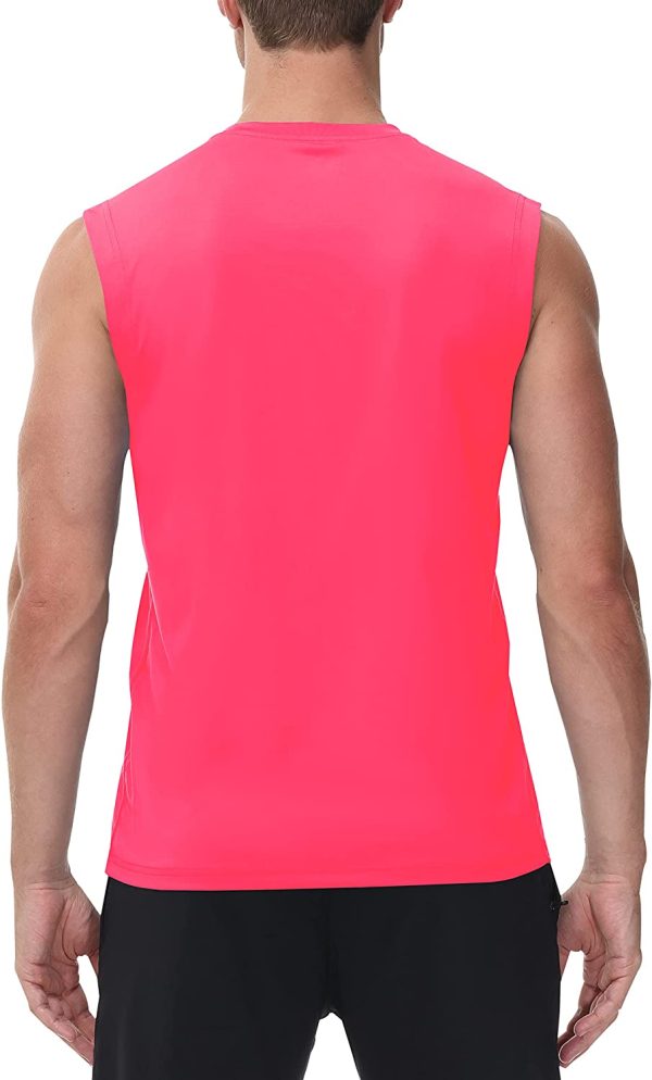 Cakulo Men's Athletic Muscle Tank Top Quick Dry Running Workout Gym Swim Sleeveless Shirt Plus Size Big and Tall - Image 3