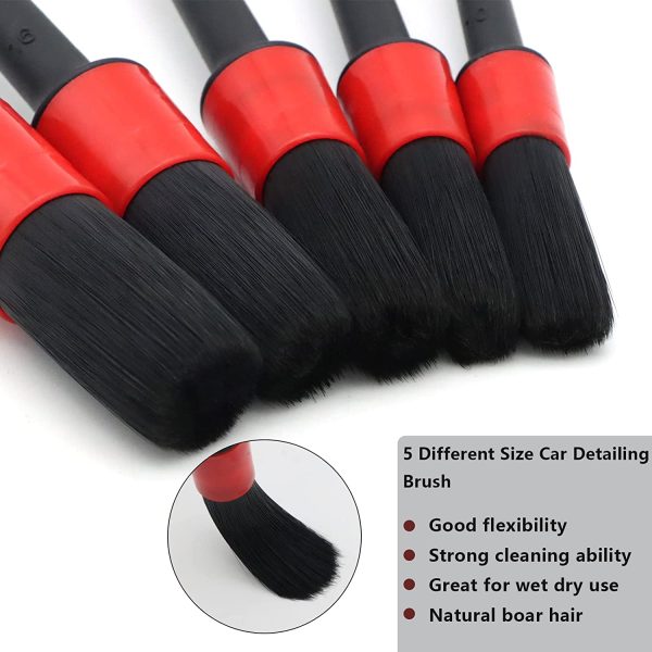 Car Detailing Brush Set, 10 Pack Automotive Cleaning Brush Dirt Dust Cleaning Kit, for Car Interior, Leather, Air Vents, Engines, Wheels - Image 7