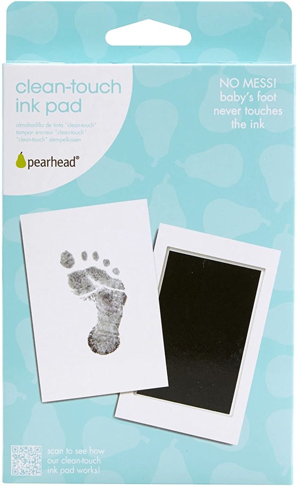 Pearhead Newborn Baby Handprint or Footprint ??Clean-Touch?? Ink Pad, 2 Uses, Black - Image 5