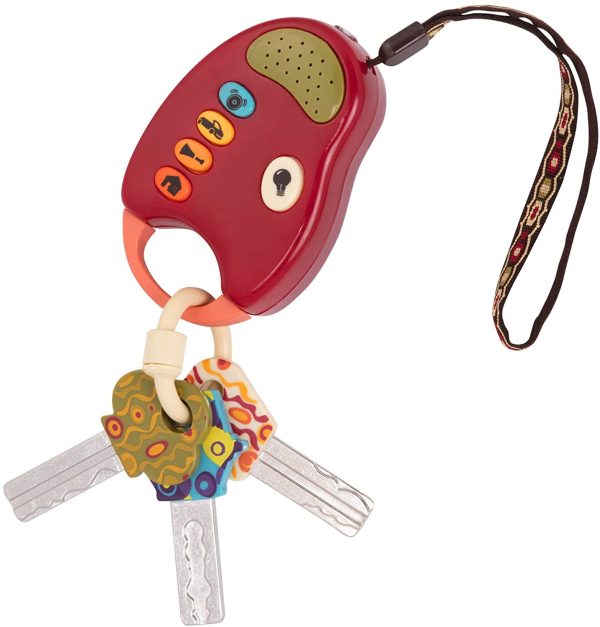 B. toys ?C FunKeys Toy ?C Funky Toy Keys for Toddlers and Babies ?C Toy Car Keys and Red remote with Light and Sounds ?C100% Non-Toxic and BPA-Free (BX1747Z)