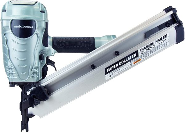 NR90ADS1 Pneumatic Framing Nailer, 2" Up to 3-1/2" Paper Collated Nails .113 - .148, Tool-Less Depth Adjustment, 30 Degree Magazine, Selective Actuation Switch - Image 2