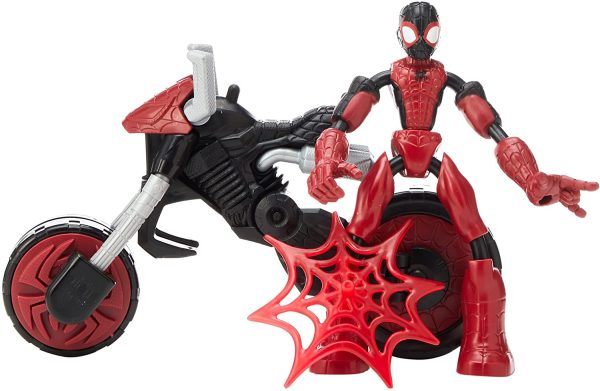 Marvel Bend and Flex, Flex Rider Spider-Man Action Figure Toy, 6-inch Figure and 2-in-1 Motorcycle for Kids Ages 4 and Up