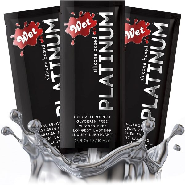 Wet Platinum Silicone Based Lube 3 Sampler Premium Personal Luxury Lubricant for Men Women & Couples, Condom Safe Hypoallergenic Glycerin Paraben Free - Image 7