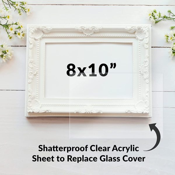 SimbaLux Acrylic Sheet Clear Cast Plexiglass 8?? x 10?? 0.04?? Thick (1mm) Pack of 10 Transparent Plastic Plexi Glass Board with Protective Paper for Photo Frame Replacement, DIY Display Projects, Craft - Image 8