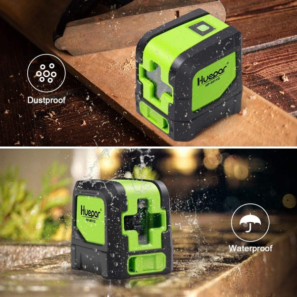 Cross Line Laser - DIY Self-Leveling Green Beam Horizontal and Vertical Line Laser Level with 100 Ft Visibility, Bright Laser Lines with 360?? Magnetic Pivoting Base -M-9011G - Image 4