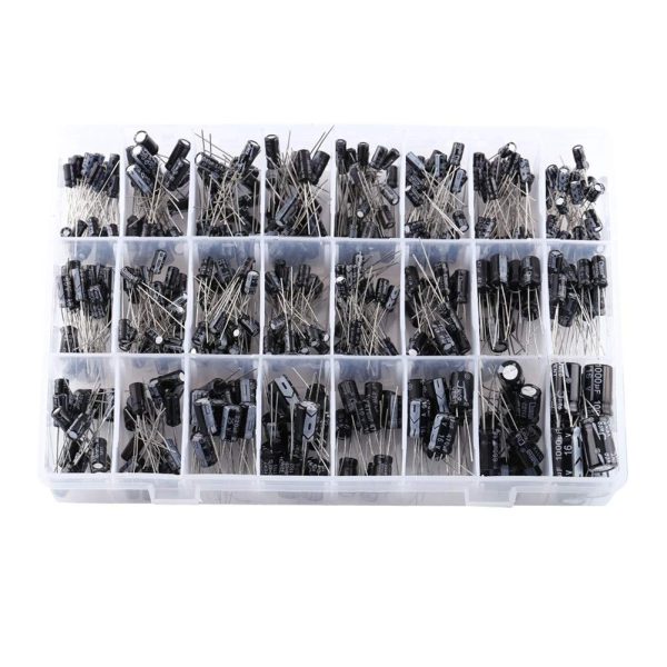 540pcs 24 Values Commonly Used Aluminum Electrolytic Capacitors Assortment Kit 10V-50V 0.1uF to 1000uF with Storage Box - Image 2