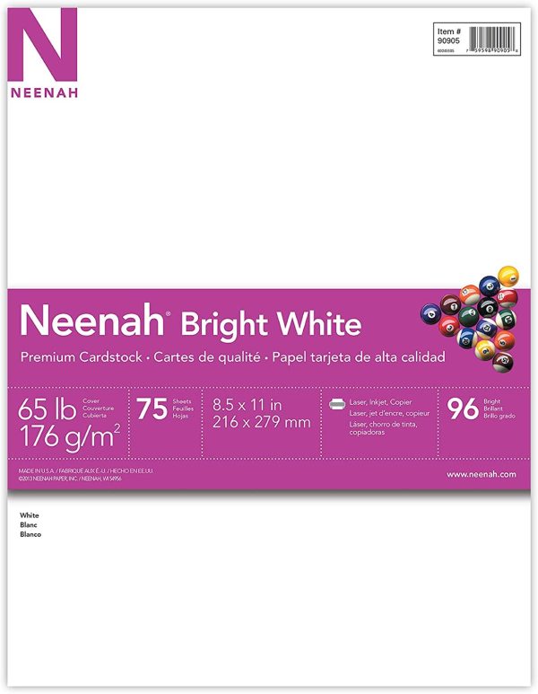 Specialty Cardstock, 8.5 X 11 Inches, Bright White, 75 Count (9090) (90905) - Image 4