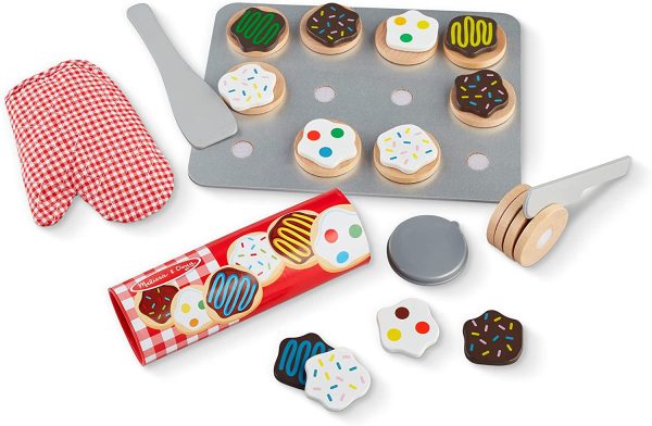 Melissa & Doug Slice and Bake Wooden Cookie Play Food Set