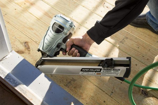 NR90ADS1 Pneumatic Framing Nailer, 2" Up to 3-1/2" Paper Collated Nails .113 - .148, Tool-Less Depth Adjustment, 30 Degree Magazine, Selective Actuation Switch - Image 3