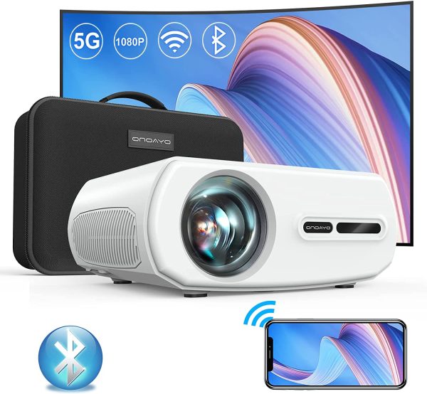 5G WiFi Projector, 9000L Full HD Native 1920??1080P Bluetooth Projector, Support 4K &Zoom, Full Sealed Optical/LCD/LED/Home/Outdoor Movie Portable Projector for Phone,PC,TV Stick - Image 4