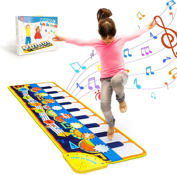 14 * 40 Inches Baby Piano Musical Mat for 1-5 Years Old Kids with 8 Instruments Sounds, 5 Functions, 10 Note Keys, Adjustable Volume, Kids Piano Toys Gifts for Girls and Boys - Image 7