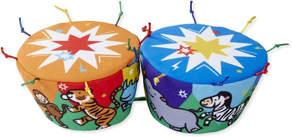 Melissa and Doug K's Kids Bongo Drums Soft Musical Instrument - Image 2