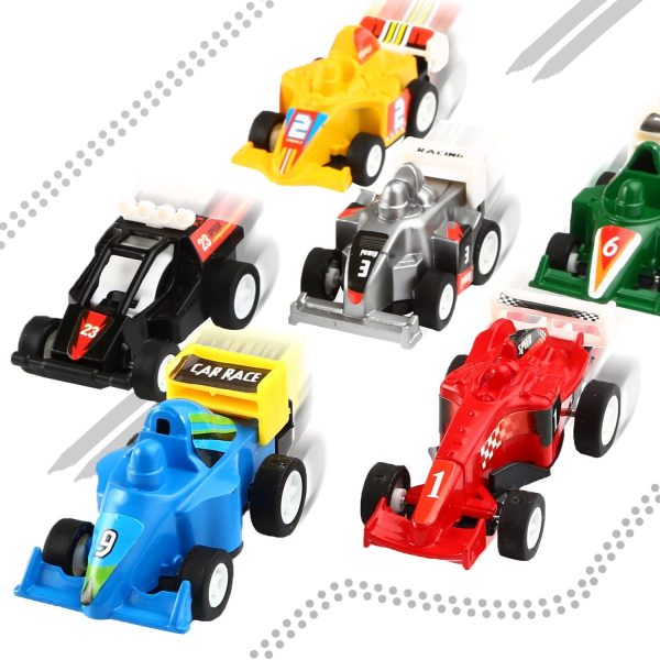 Pull Back Vehicles,12 Pack Assorted Construction Vehicles and Raced Car Toy,Yeonha Toys Vehicles Truck Mini Car Toy for Kids Toddlers Boys,Pull Back and Go Car Toy Play Set - Image 4