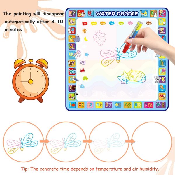 Tobeape? 100 X 100 cm Extra Large Aqua Magic Doodle Mat, Colorful Educational Water Drawing Doodling Mat Coloring Mat for Kids Toddlers Boys Girls Age of 3 4 5 6 7 8 - Image 6