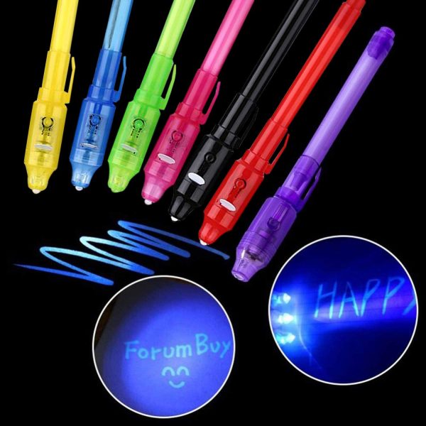 5pcs Invisible Ink Pen, Upgraded Spy Pen Invisible Ink Pen with UV Light Magic Marker for Secret Birthday Message Party,Writing Secret Information Easter Day Halloween Christmas Party Bag Gift - Image 5