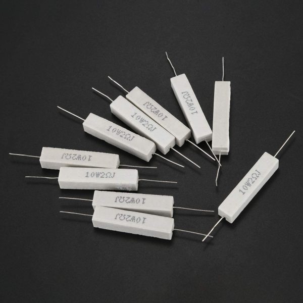 10 Pcs Wire Wound Ceramic Cement Resistor 2 Ohm 10W Watt - Image 6