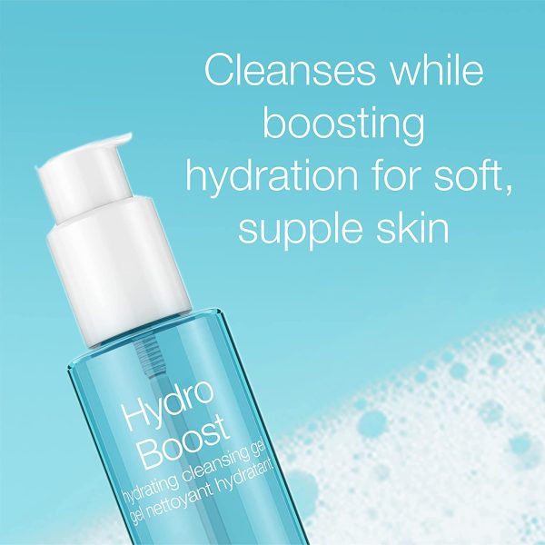 Neutrogena Hydro Boost Hydrating Cleansing Gel With Hyaluronic Acid, non comedogenic Face Wash, 160 mL - Image 4