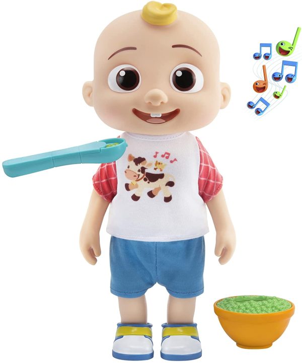 CoComelon Deluxe Interactive JJ Doll - Includes JJ, Shirt, Shorts, Pair of Shoes, Bowl of Peas, Spoon- Toys for Preschoolers - Image 6